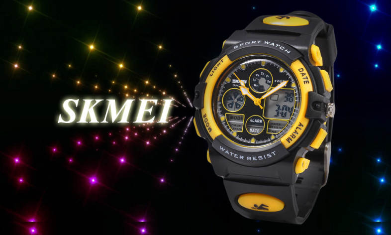 SKMEI 1163 Dual Movt Quartz Watch Calendar Chronograph Display LED Luminous Pointer Digital Sport Wristwatch