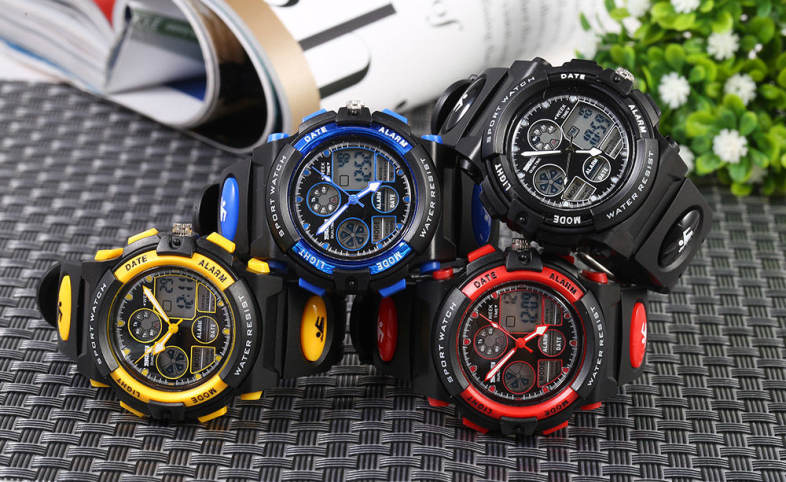 SKMEI 1163 Dual Movt Quartz Watch Calendar Chronograph Display LED Luminous Pointer Digital Sport Wristwatch