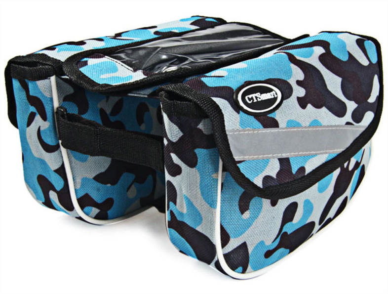 CTSmart Bicycle Frame Double Saddle Bag 600D Oxford Fabric Made