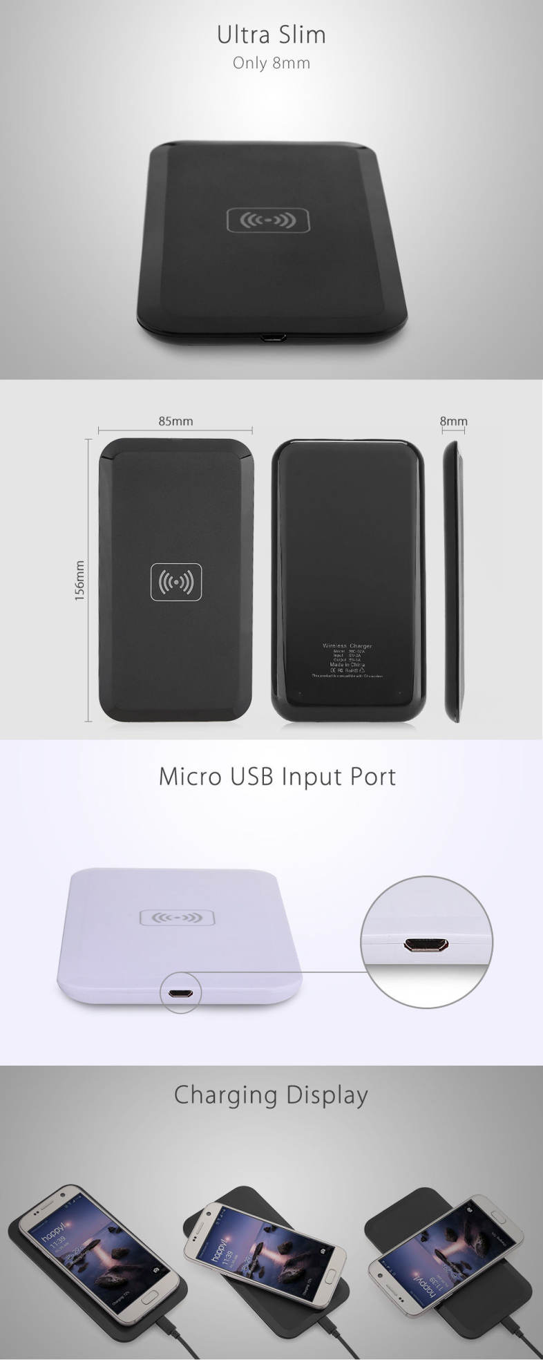 Qi Wireless Charging Station for Samsung Galaxy S6 / S6 Edge
