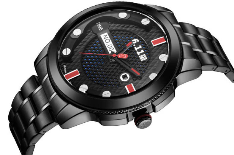 6.11 GD004 Photoelectric Conversion Male Watch Japan Movt Mineral Glass Date Display
