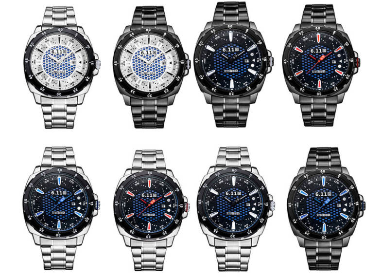 6.11 GD005 Photoelectric Conversion Male Watch Japan Movt Mineral Glass Date Display
