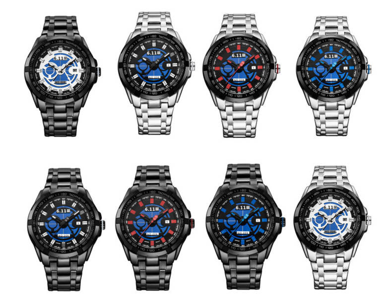 6.11 GD006 Photoelectric Conversion Male Watch Japan Movt Mineral Glass Date Display