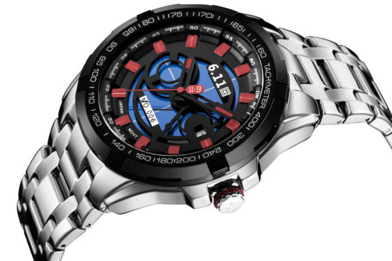 6.11 GD006 Photoelectric Conversion Male Watch Japan Movt Mineral Glass Date Display