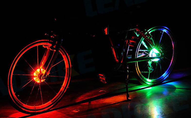 LEADBIKE Cycling Bicycle Waterproof Front Rear Hub Warning Spoke Light Bike Decoration Accessories