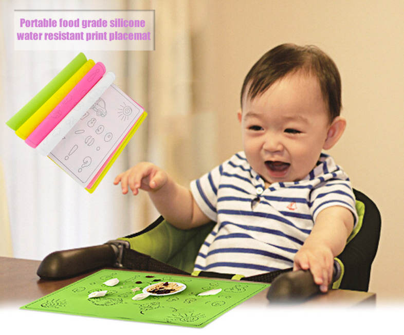 Safety Food Grade Silica Gel Material Kids / Food / Coffee / Dinner Mat