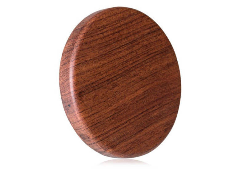 WT - 510 Qi Wireless Charger Transmitter Wooden Pad Round Launcher with Indicator Light