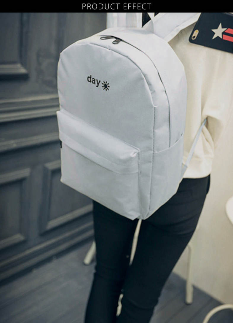 Stitchwork Letter Moon Oxford Unisex Portable Backpack