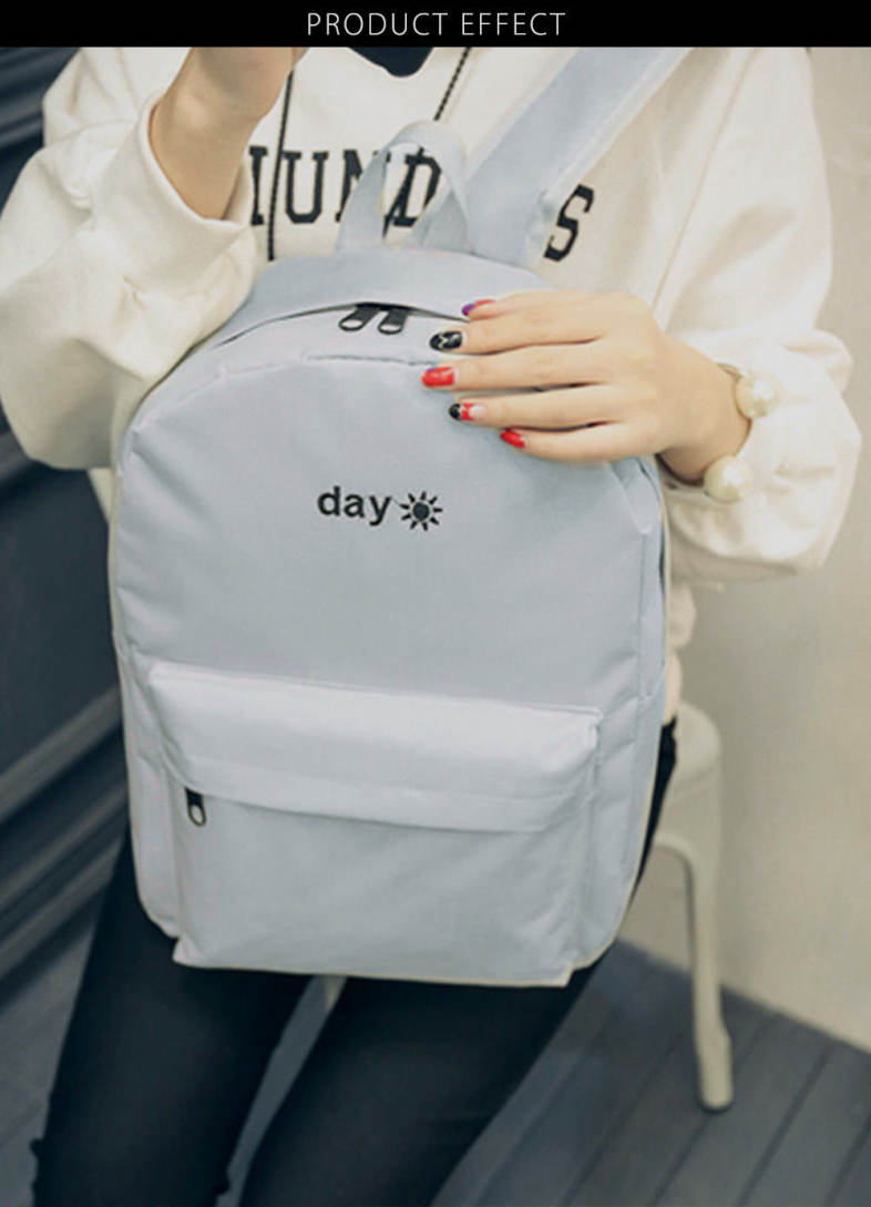 Stitchwork Letter Moon Oxford Unisex Portable Backpack