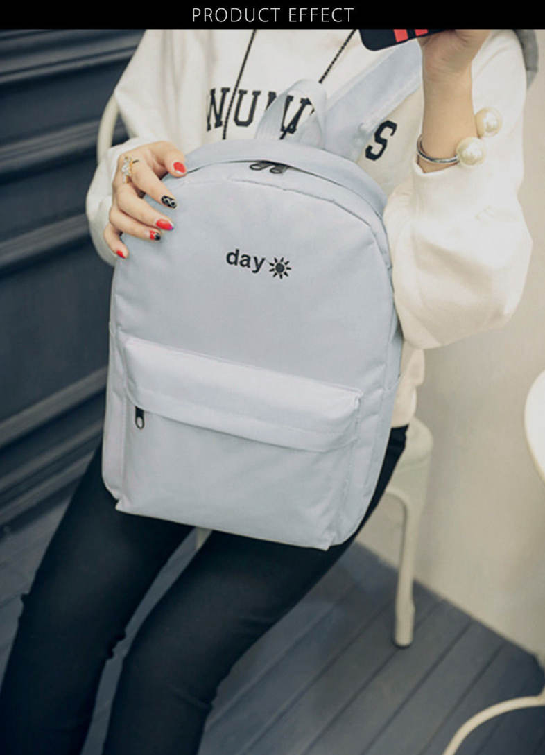 Stitchwork Letter Moon Oxford Unisex Portable Backpack