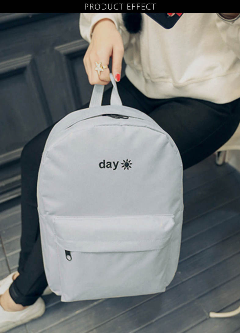 Stitchwork Letter Moon Oxford Unisex Portable Backpack