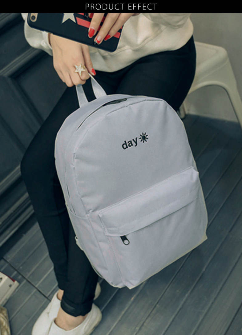 Stitchwork Letter Moon Oxford Unisex Portable Backpack