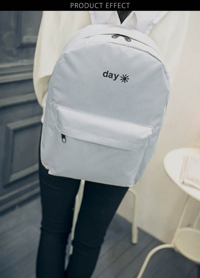 Stitchwork Letter Moon Oxford Unisex Portable Backpack