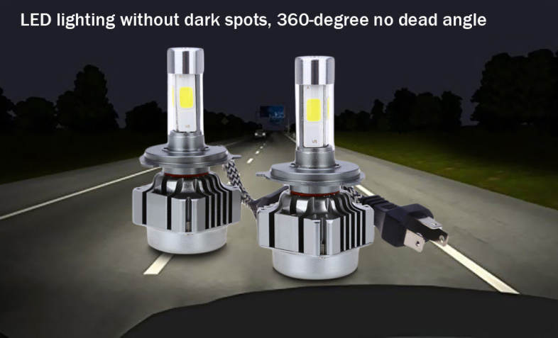 2pcs 40W 4000LM H4 LED Light Car Headlight 6000K Vehicle Conversion Bulb