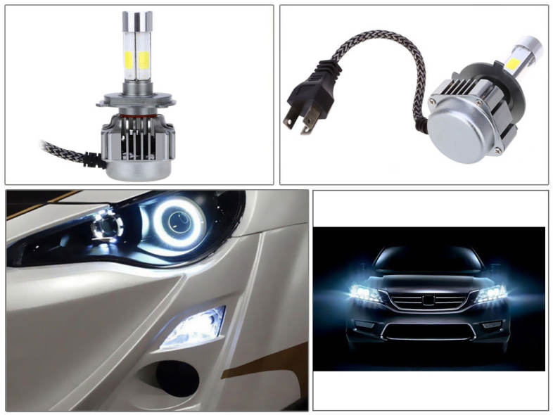 2pcs 40W 4000LM H4 LED Light Car Headlight 6000K Vehicle Conversion Bulb