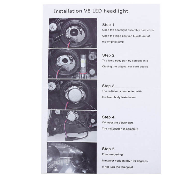 2pcs 40W 4000LM H4 LED Light Car Headlight 6000K Vehicle Conversion Bulb