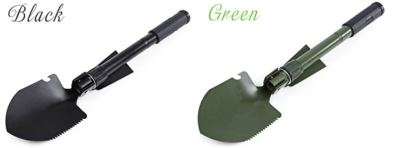CLEYE Multi-function Military Portable Trowel Diddle Spade Shovel with Carrying Pouch