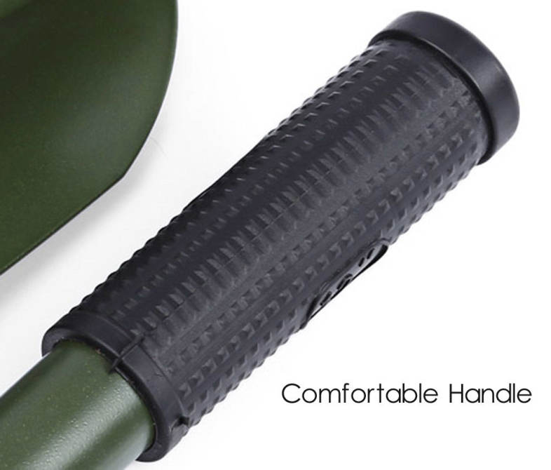 CLEYE Multi-function Military Portable Trowel Diddle Spade Shovel with Carrying Pouch