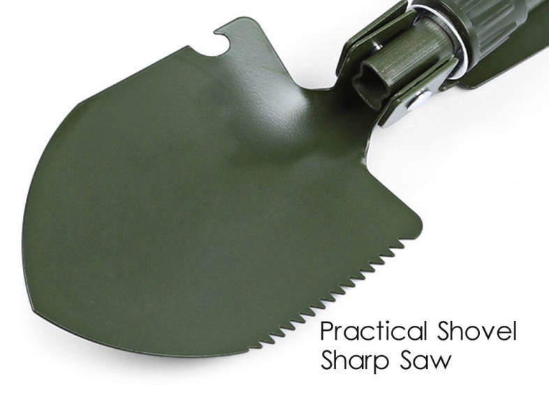 CLEYE Multi-function Military Portable Trowel Diddle Spade Shovel with Carrying Pouch