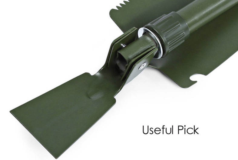 CLEYE Multi-function Military Portable Trowel Diddle Spade Shovel with Carrying Pouch