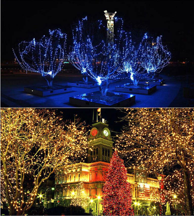 22M 200 LEDs Solar Powered String Light Outdoor Christmas Fairy Lamp