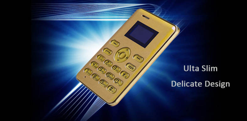 AIEK Q3 1.0 inch Card Phone Bluetooth FM MP3 Playback Audio Player Alarm Calculator