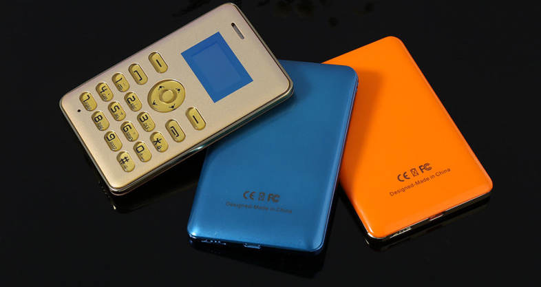 AIEK Q3 1.0 inch Card Phone Bluetooth FM MP3 Playback Audio Player Alarm Calculator