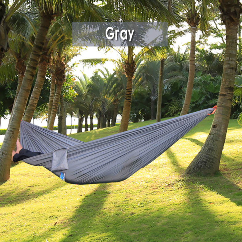 Outdoor One Person Assorted Color Parachute Nylon Fabric Hammock