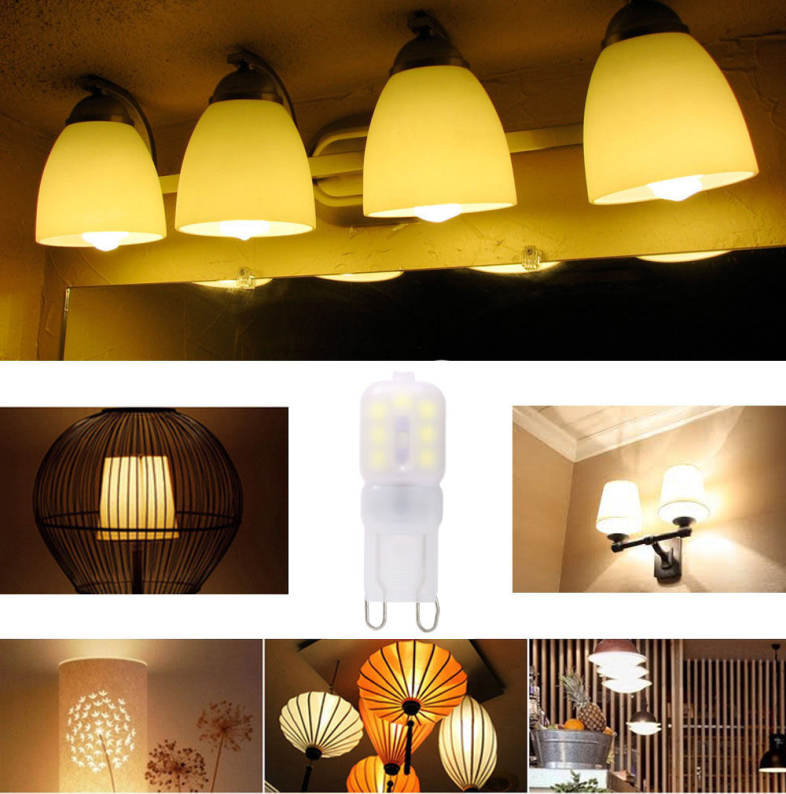 Lightme 10PCS G9 AC 220V 2W SMD 2835 LED Bulb Spotlight with 14 LEDs