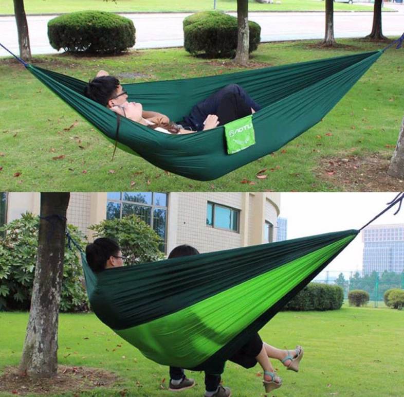 AOTU AT6737 2-Person Parachute Nylon Fabric Hammock for Outdoor Camping
