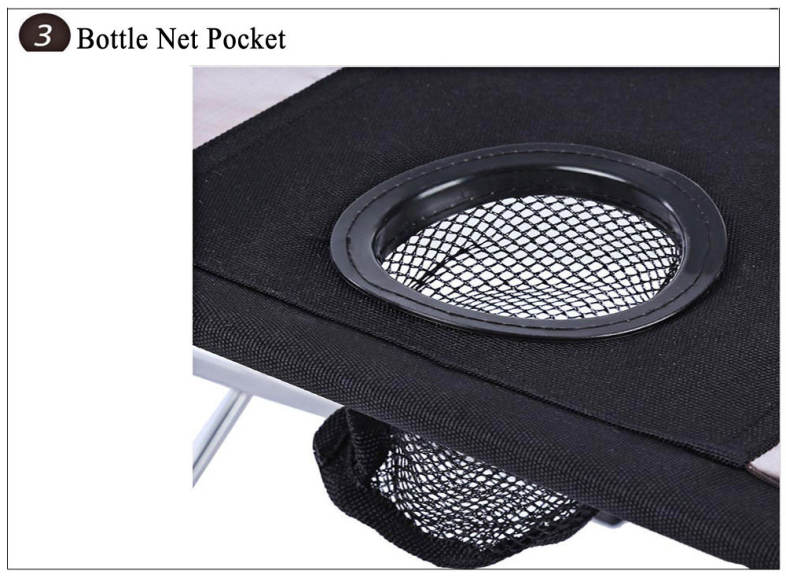 Outdoor Portable Foldable Table with Bottle Hole for Fishing Picnic Camping