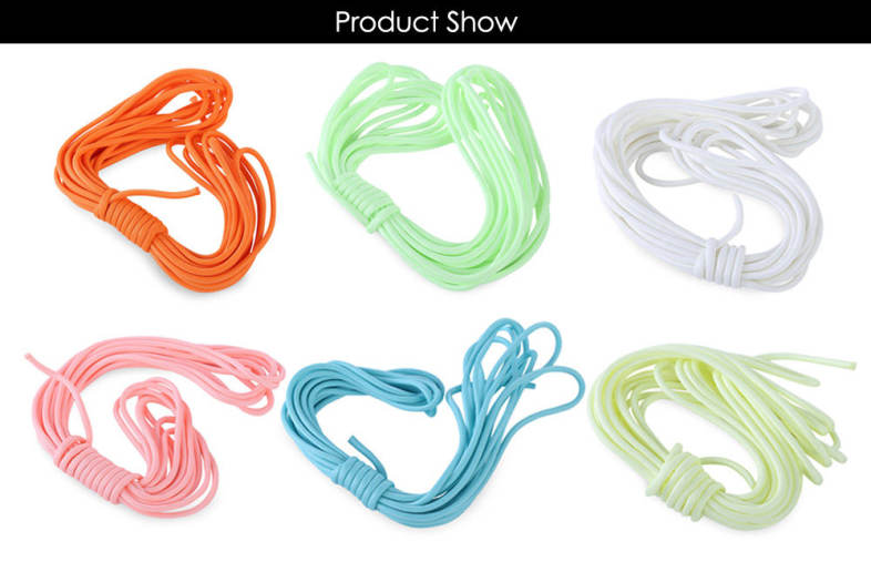 6M Nylon Reflective 9 Core Paracord String 20FT Luminous Glow Camping Hiking Rope