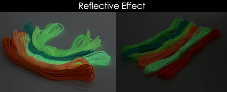 6M Nylon Reflective 9 Core Paracord String 20FT Luminous Glow Camping Hiking Rope