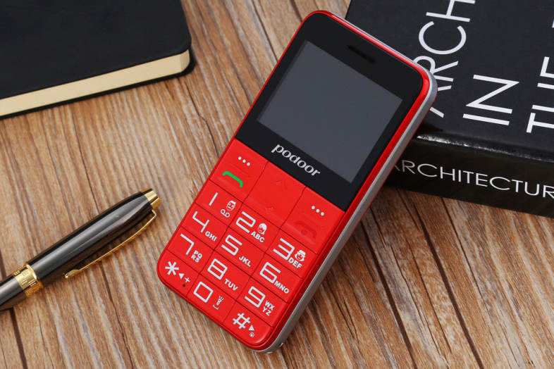 Podoor L1 2.3 inch TFT Screen Quad Band Cell Phone Heart Rate Oxygen Monitor GPS Pedometer Torch Loud Speaker Elder People Mobile ( US Plug )