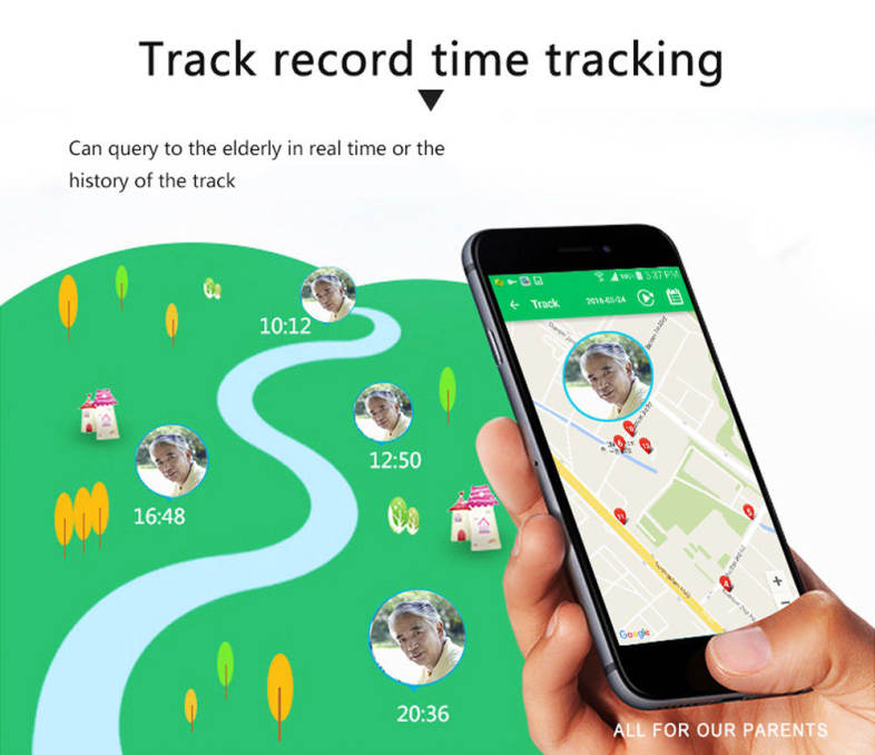 Podoor L1 2.3 inch TFT Screen Quad Band Cell Phone Heart Rate Oxygen Monitor GPS Pedometer Torch Loud Speaker Elder People Mobile ( US Plug )