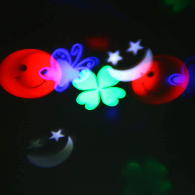 Outdoor AC 110 - 240V 4W LED Smiling Face Light Waterproof Landscape Projector Lamp