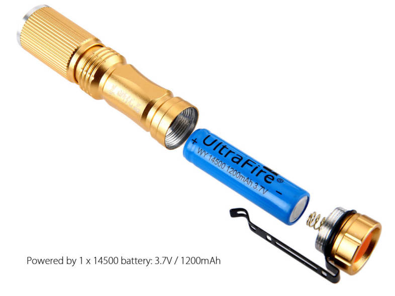T6 LED 5W 350LM Mini Flashlight 3 Modes Camping Torch Light