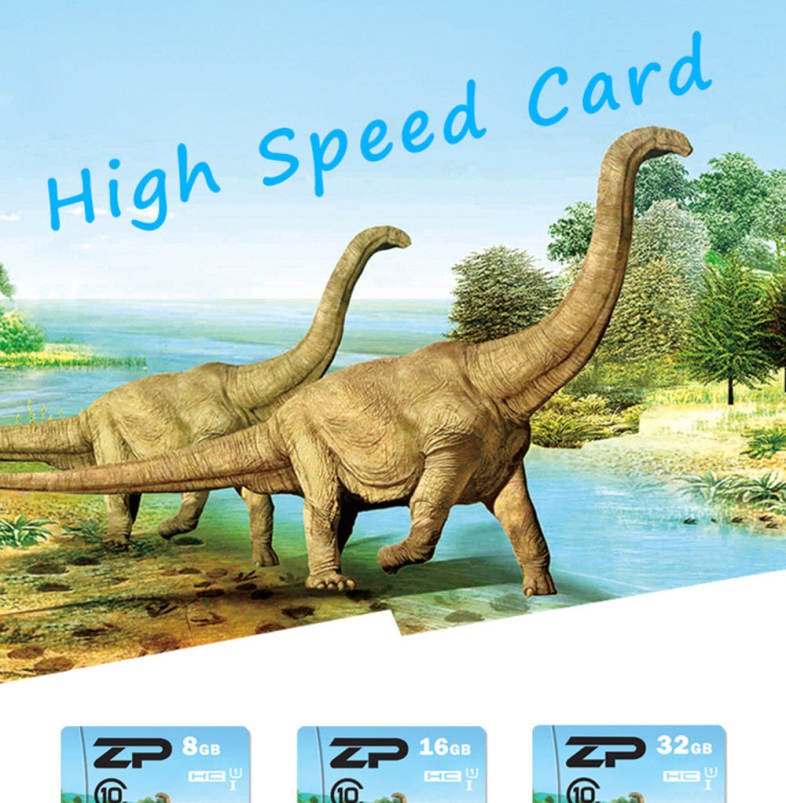 ZP Herbivorous Dinosaur Micro SDXC Card Data Storage Gadget