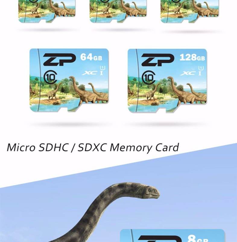 ZP Herbivorous Dinosaur Micro SDXC Card Data Storage Gadget