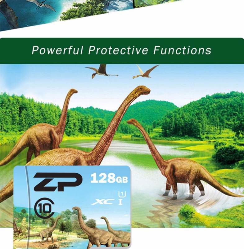 ZP Herbivorous Dinosaur Micro SDXC Card Data Storage Gadget