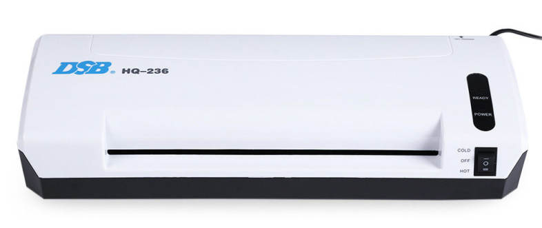 DSB HQ - 236 Thermal / Cold Laminator 2 Roller System Laminating Pouches Document Photo Lamination High Speed Laminate Machine
