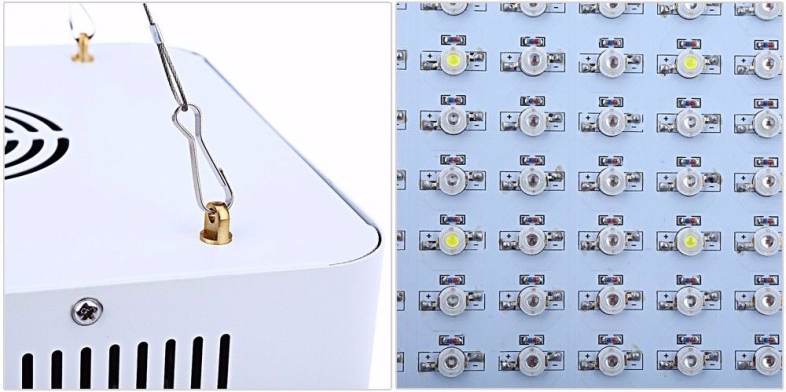 Lightme 600W ( True 220W ) LED Grow Light Panel Lamp for Hydroponics Indoor Plant with 120 LEDs