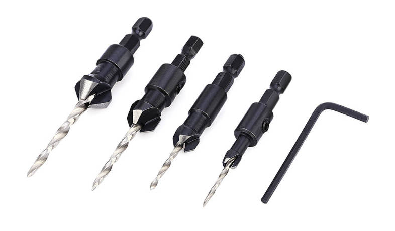 4pcs 4MM - 10MM Wood Drill Hexagonal Reamer