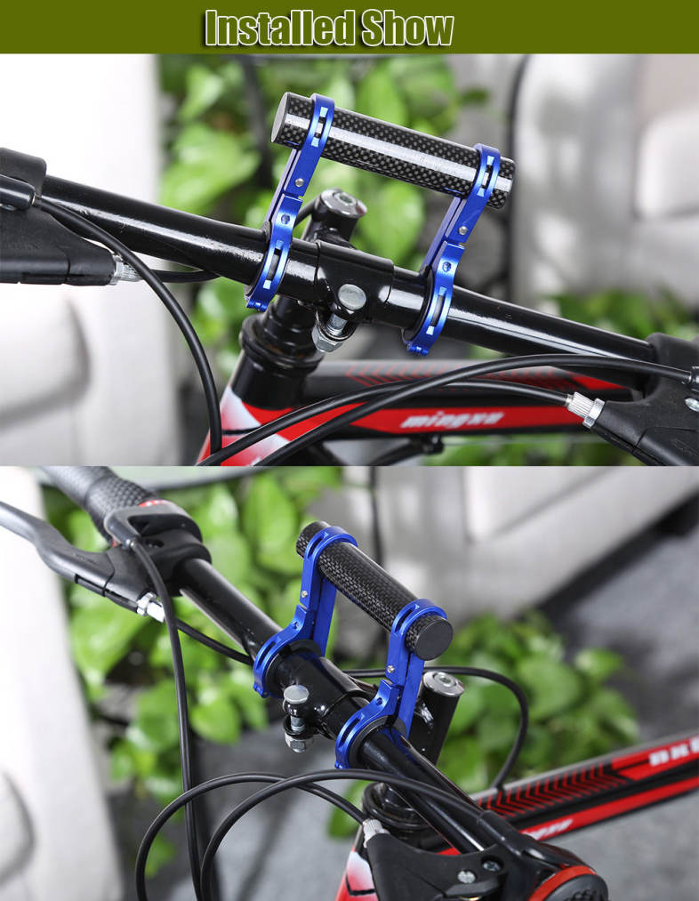 Road Bicycle Double Handlebar Extended Mount Carbon Fiber Extender Holder