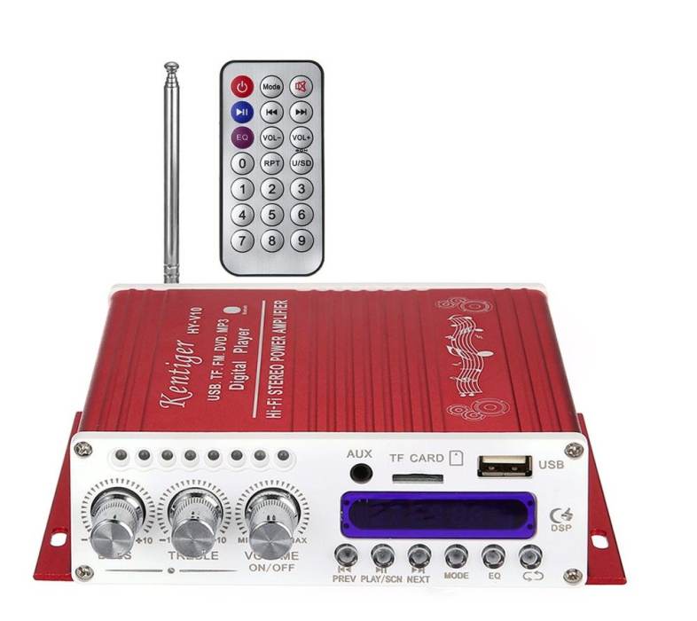 Kentiger V10 Bluetooth Hi-Fi Class-AB Stereo Super Bass Audio Amplifier