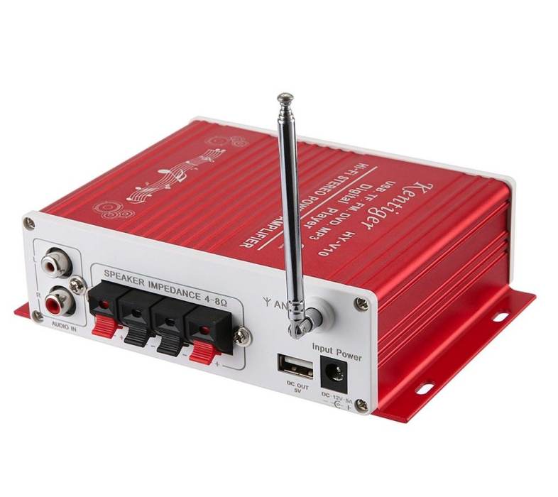 Kentiger V10 Bluetooth Hi-Fi Class-AB Stereo Super Bass Audio Amplifier