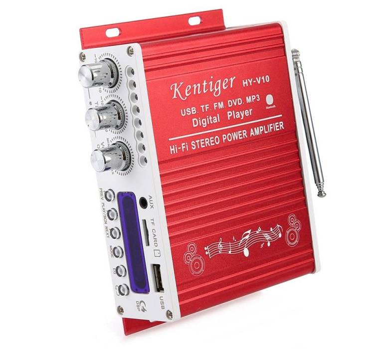 Kentiger V10 Bluetooth Hi-Fi Class-AB Stereo Super Bass Audio Amplifier