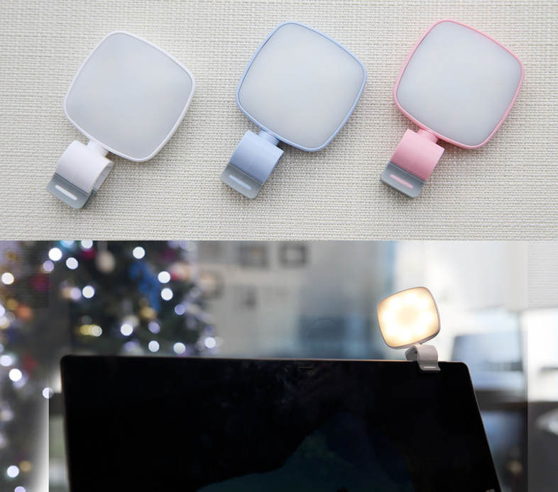 ROCK O2 Mini 8 LEDs Mobile Phone Fill-in Flashlight Lightweight Design with Adjustable Lightness