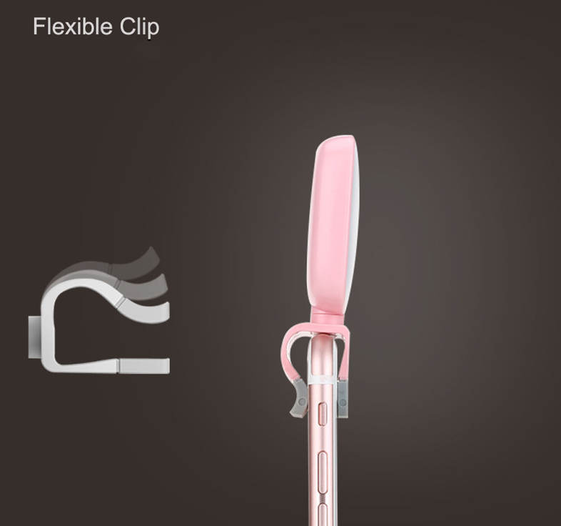 ROCK O2 Mini 8 LEDs Mobile Phone Fill-in Flashlight Lightweight Design with Adjustable Lightness