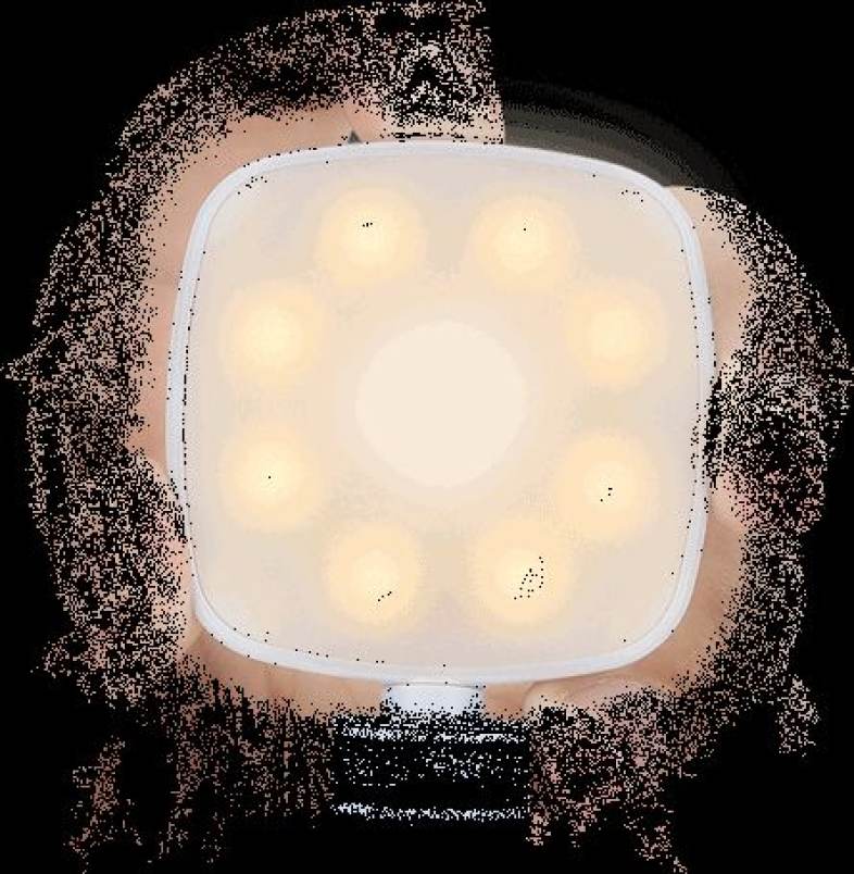 ROCK O2 Mini 8 LEDs Mobile Phone Fill-in Flashlight Lightweight Design with Adjustable Lightness